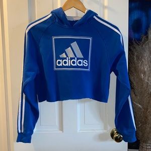Adidas Cropped Cobalt Hoodie